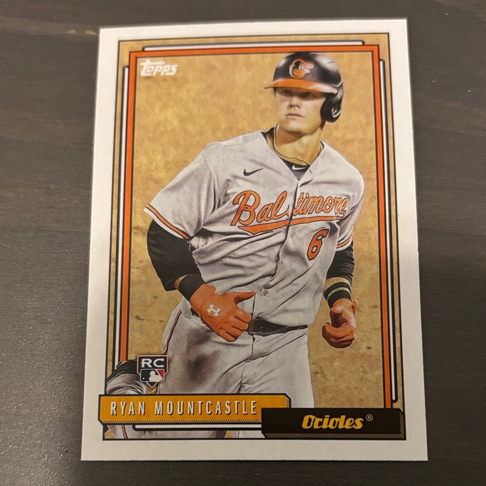 Topps Orioles Baseball Card with Orange and Black